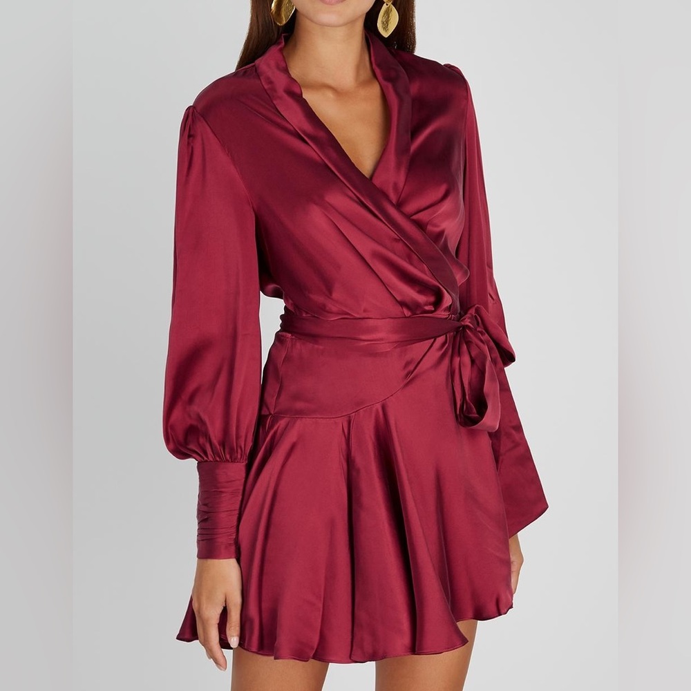 Zimmermann silk wrap mini dress